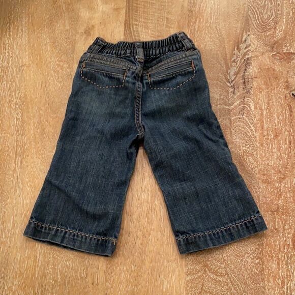 GAP Baby Girls Capri Jeans Flared 2969 Wide Leg Denim Pants Size 12-18 Month - Picture 9 of 12
